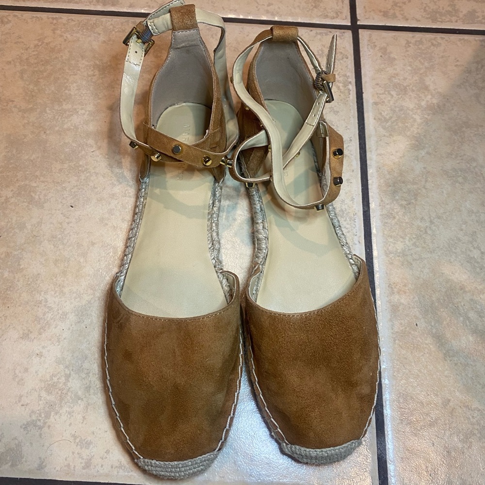 Marc Fisher Maci studded strap espadrilles size 10